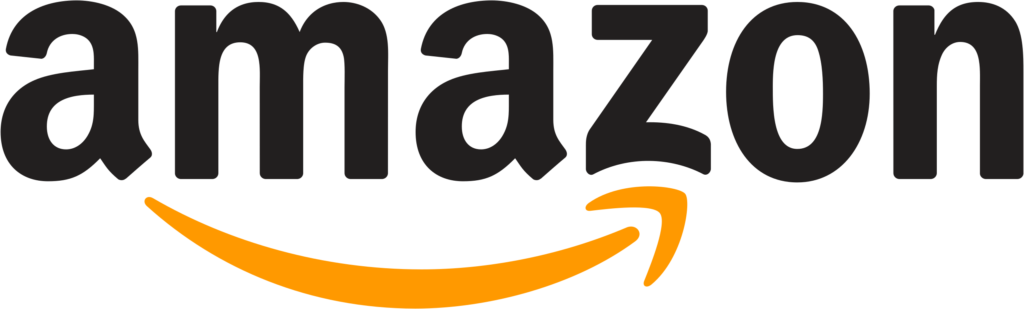 A black and yellow logo for amazon.