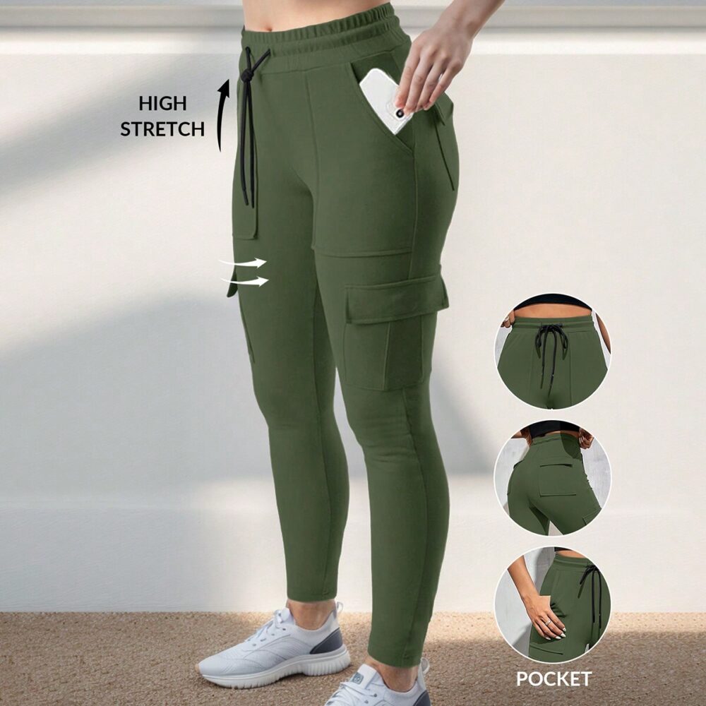 EZwear Women’s Drawstring Knit Leggings